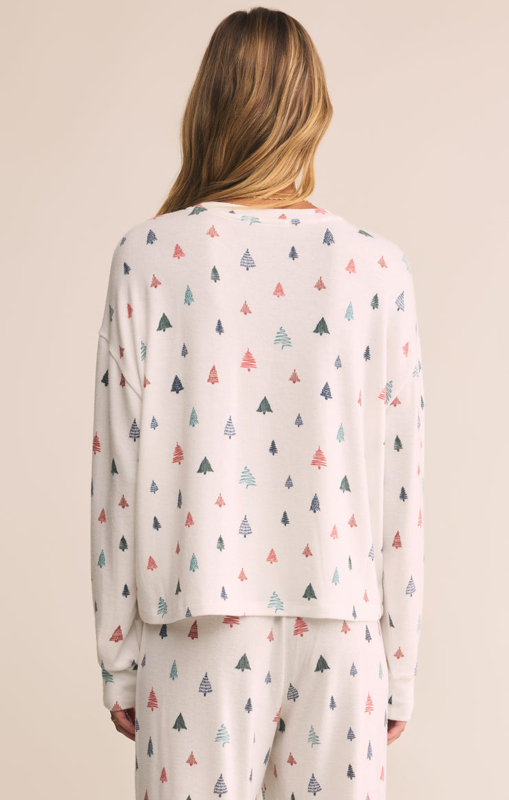 ALPINE TREE BRUSHED KNIT TOP