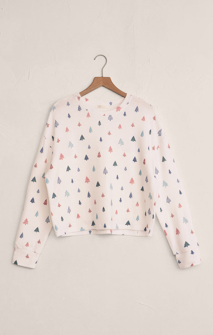 ALPINE TREE BRUSHED KNIT TOP