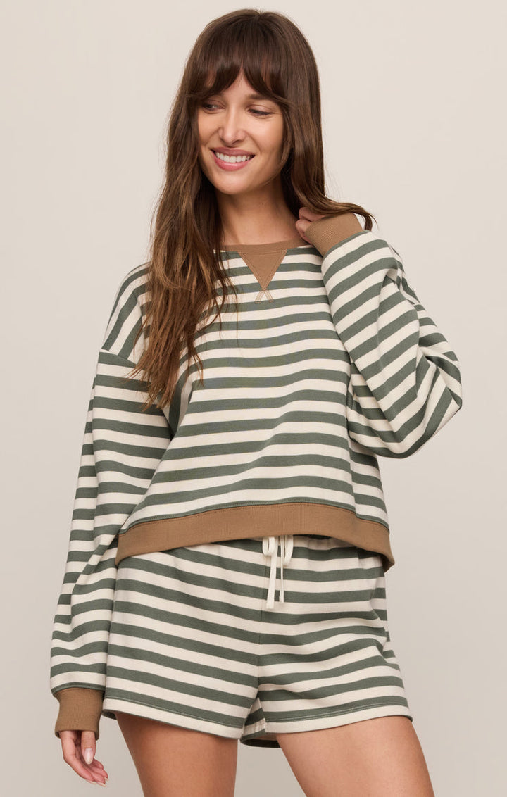 LOW KEY STRIPE SWEATSHIRT