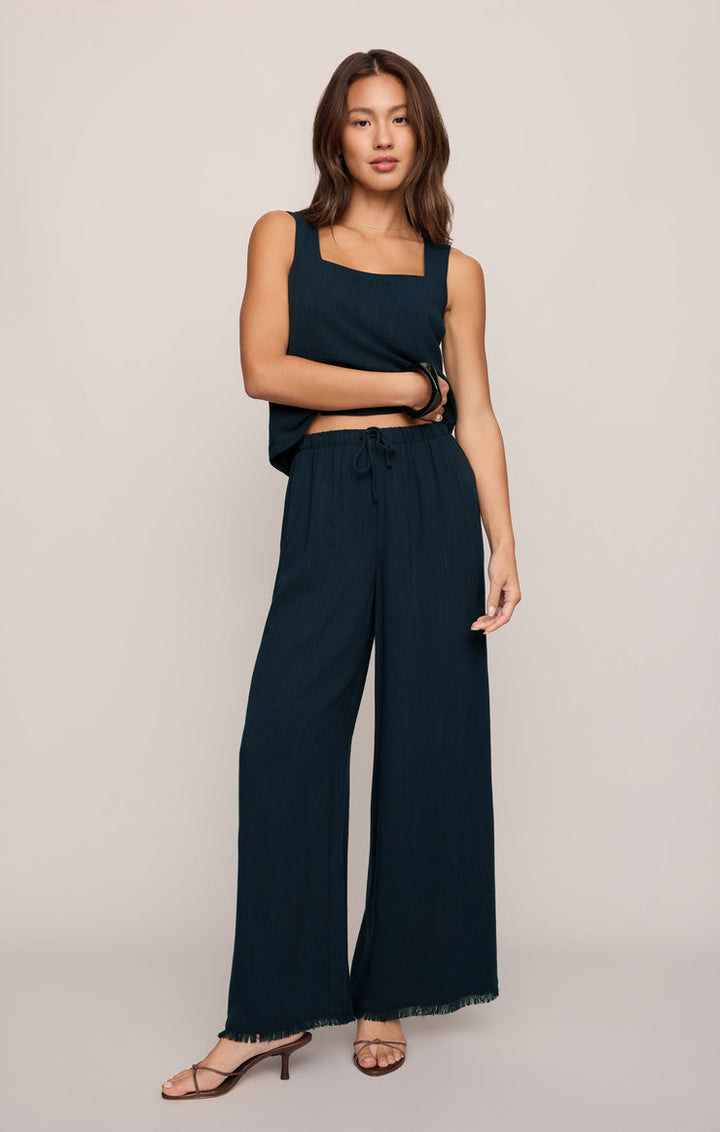 CHARLI CROPPED LINEN TANK