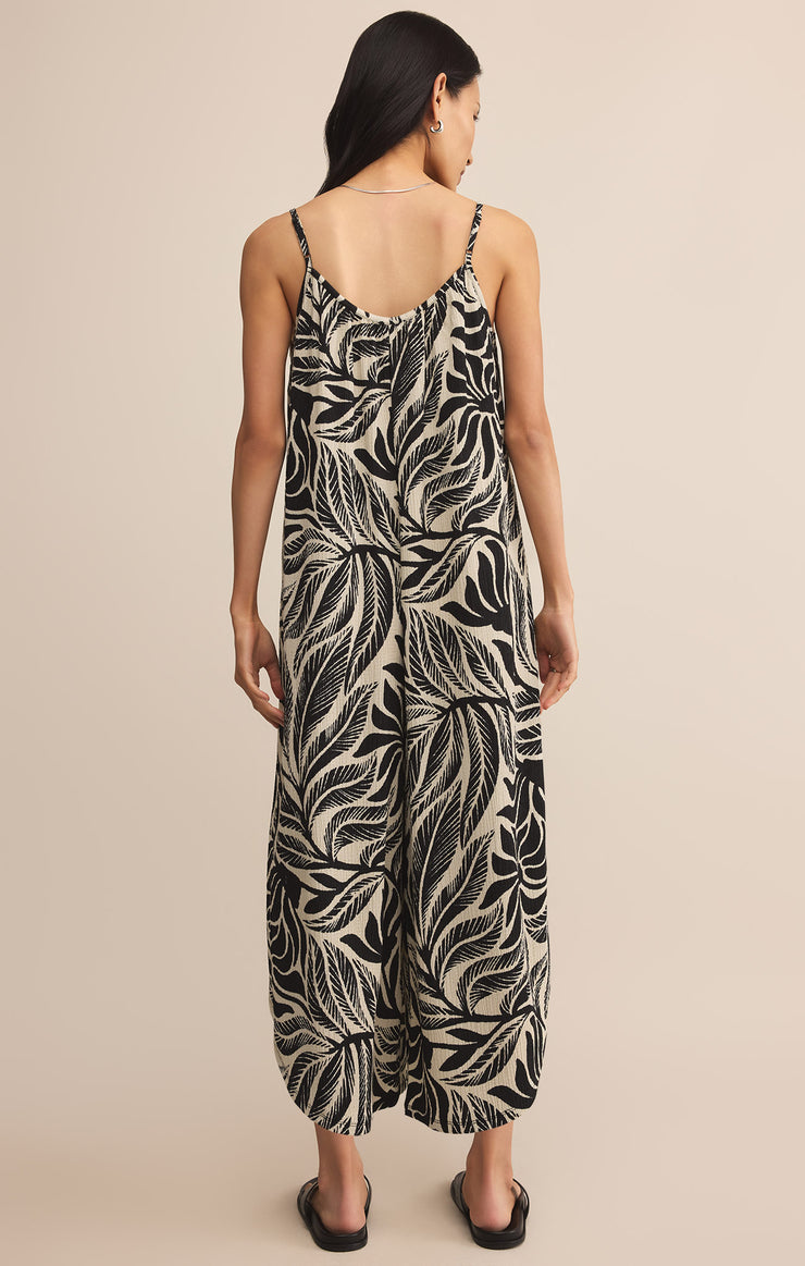 FLARED ISLA PALM JUMPSUIT