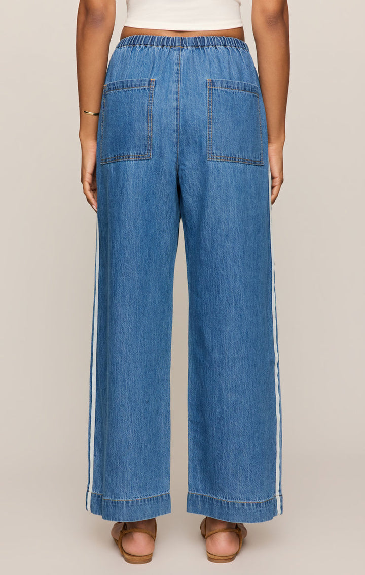 SIDELINES DENIM TRACK PANT