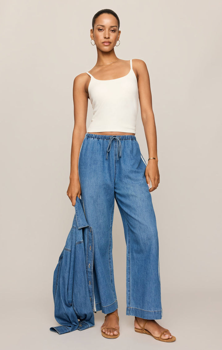SIDELINES DENIM TRACK PANT