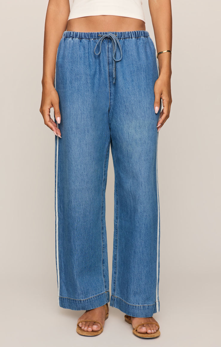 SIDELINES DENIM TRACK PANT