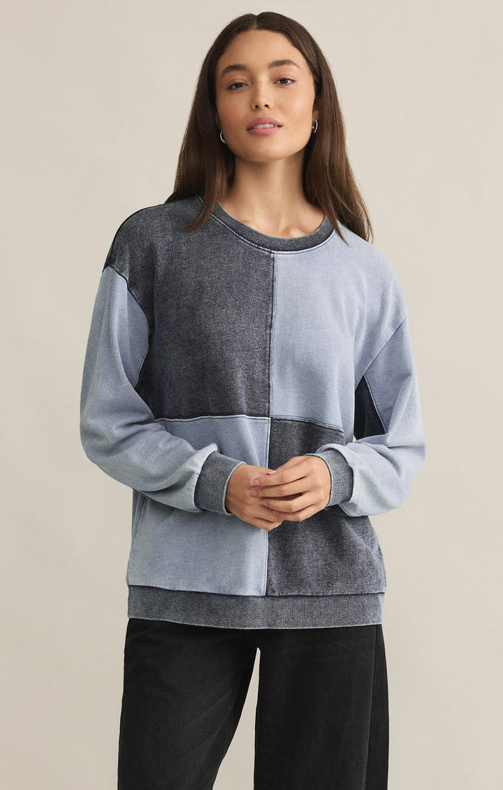 FAIR & SQUARE DENIM SWEATSHIRT