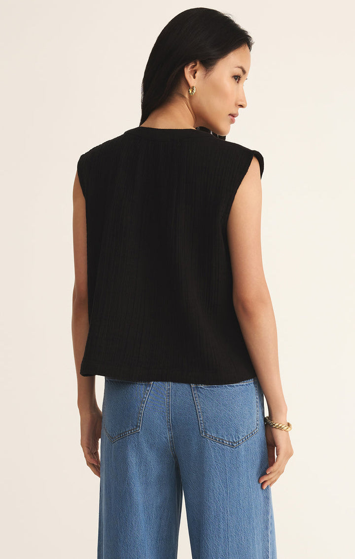 CLIFFSIDE V-NECK AIRY TOP