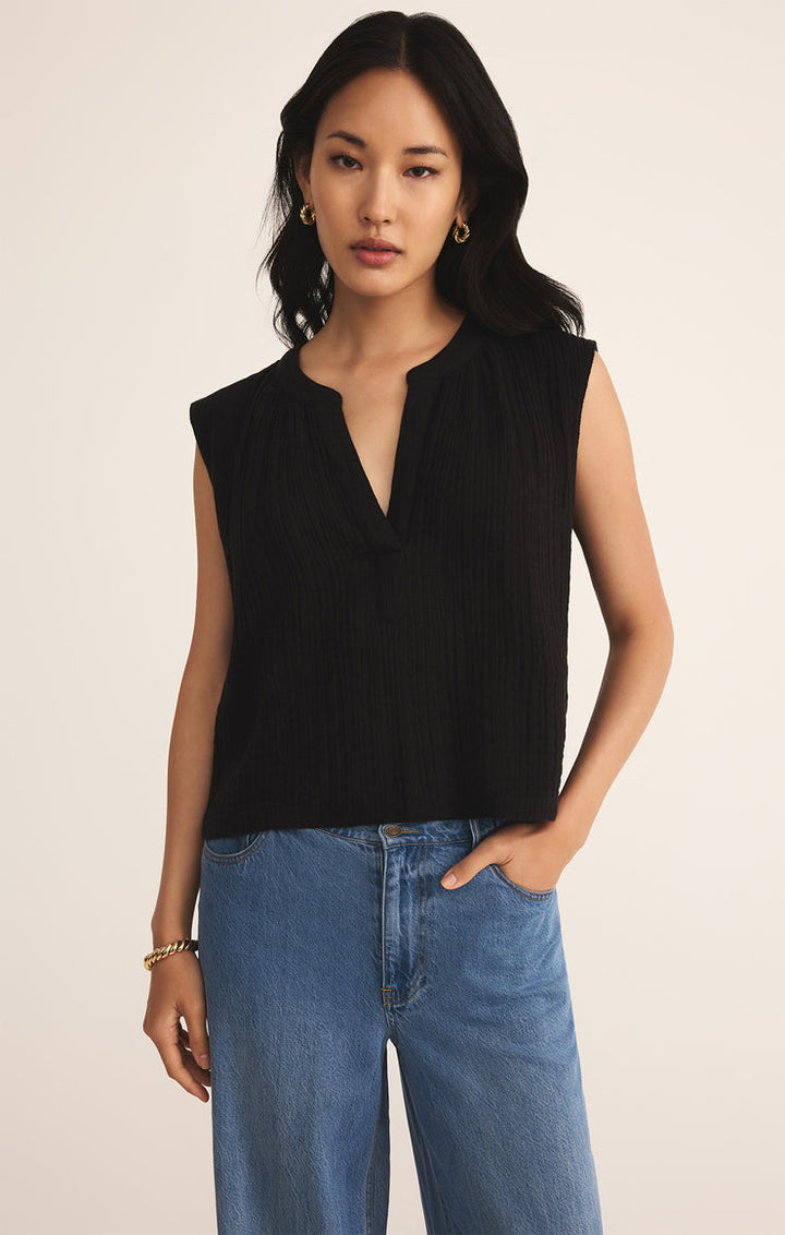 CLIFFSIDE V-NECK AIRY TOP