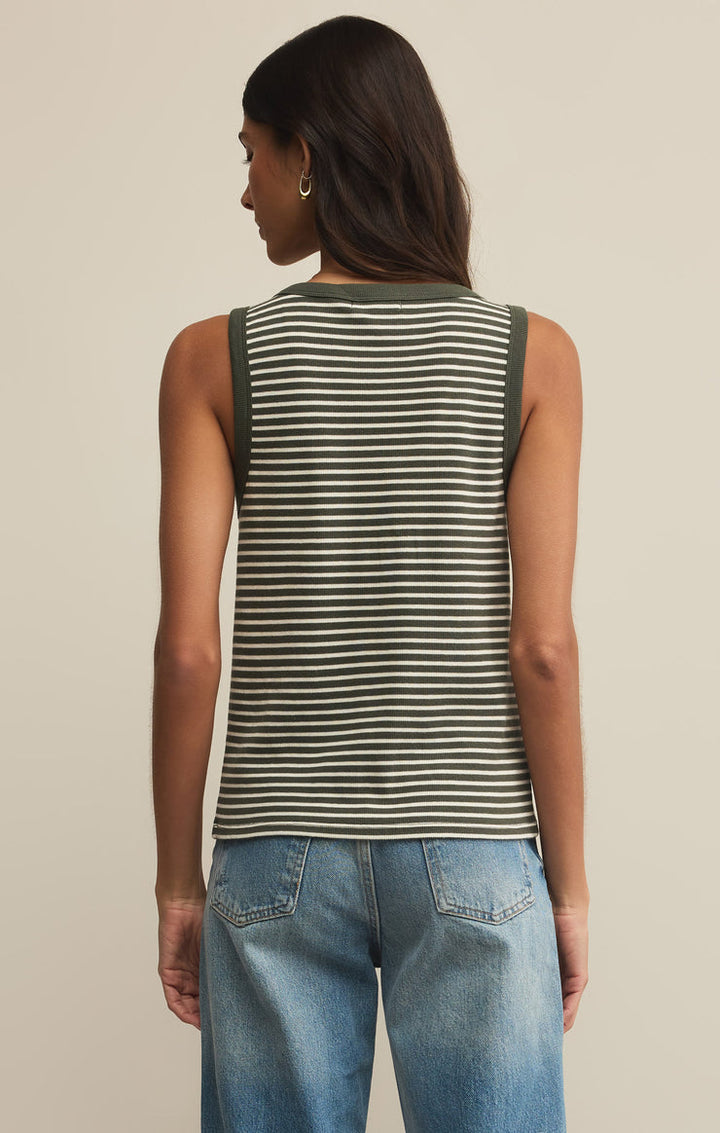 ELIN STRIPE RIB TANK
