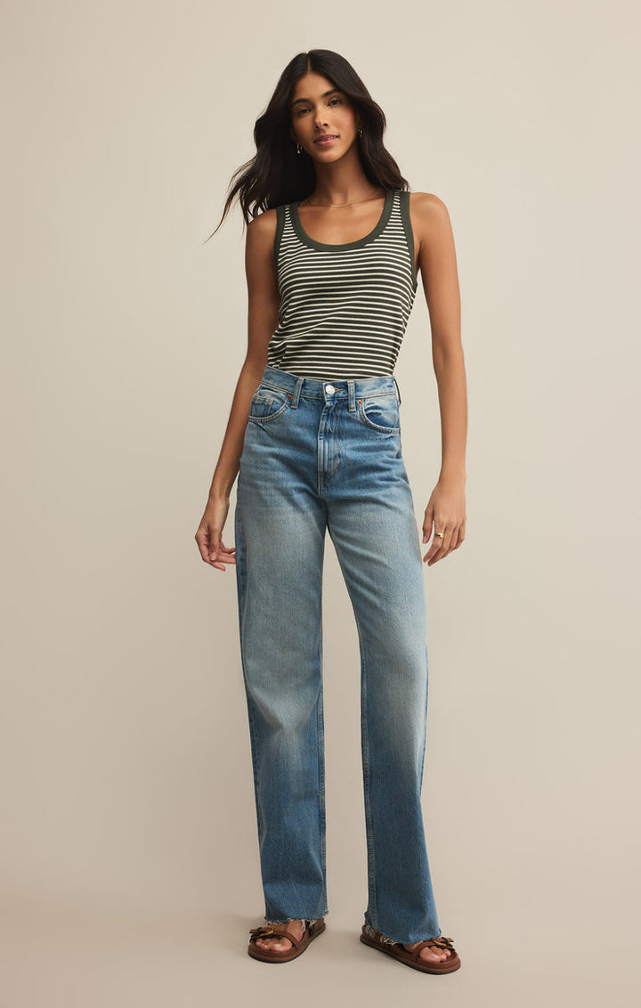 ELIN STRIPE RIB TANK