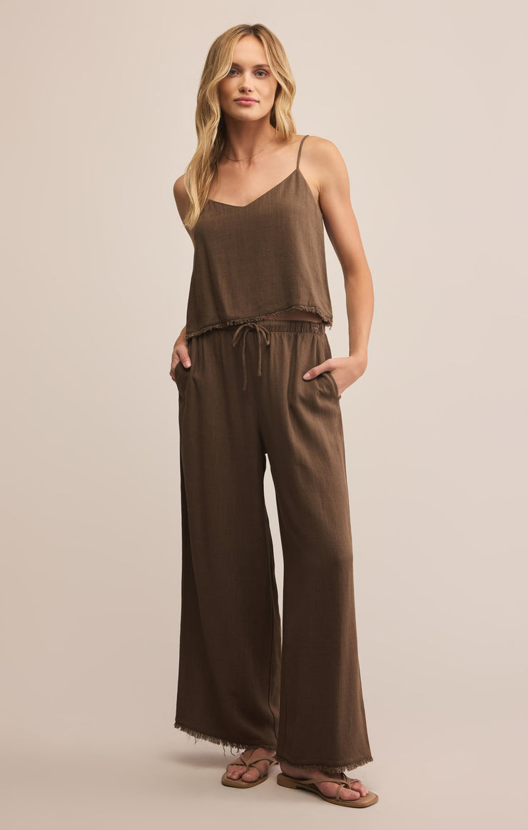 SABEL CROPPED LINEN TANK