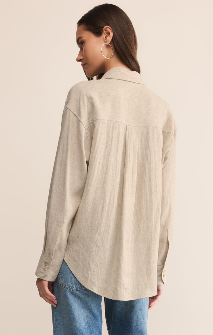 ALFIE LINEN BUTTON UP SHIRT