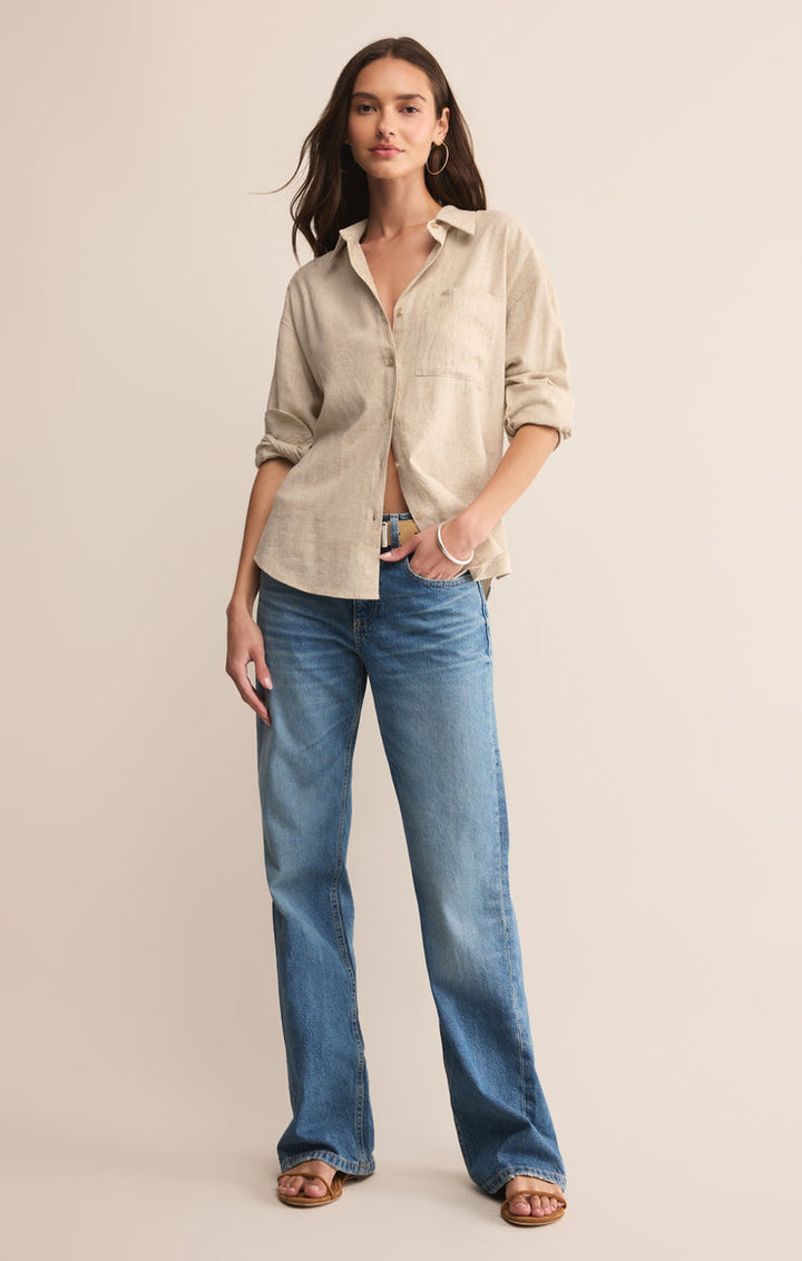 ALFIE LINEN BUTTON UP SHIRT