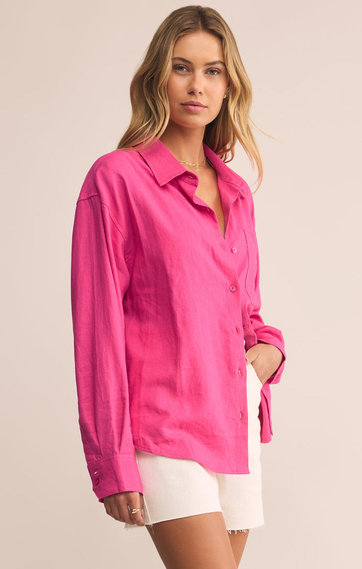 ALFIE LINEN BUTTON UP SHIRT