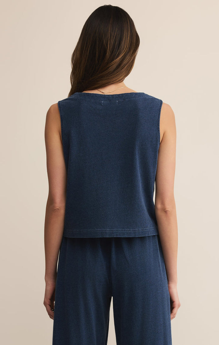 SOLACE JERSEY DENIM TANK