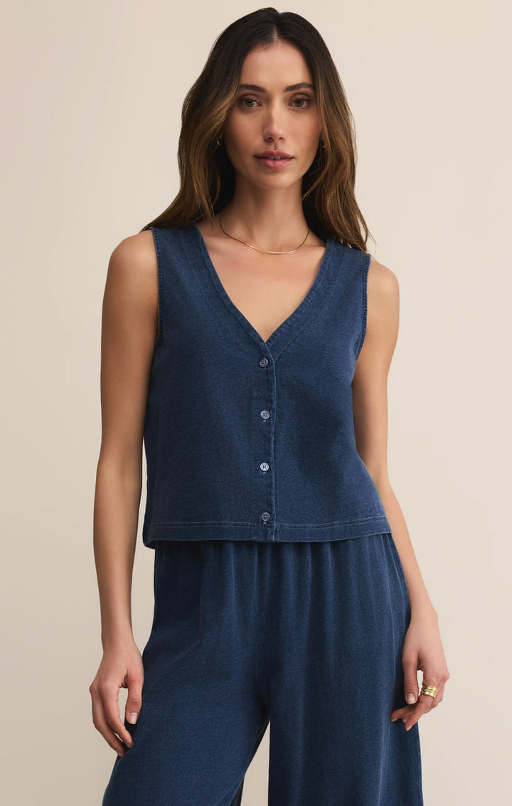 SOLACE JERSEY DENIM TANK