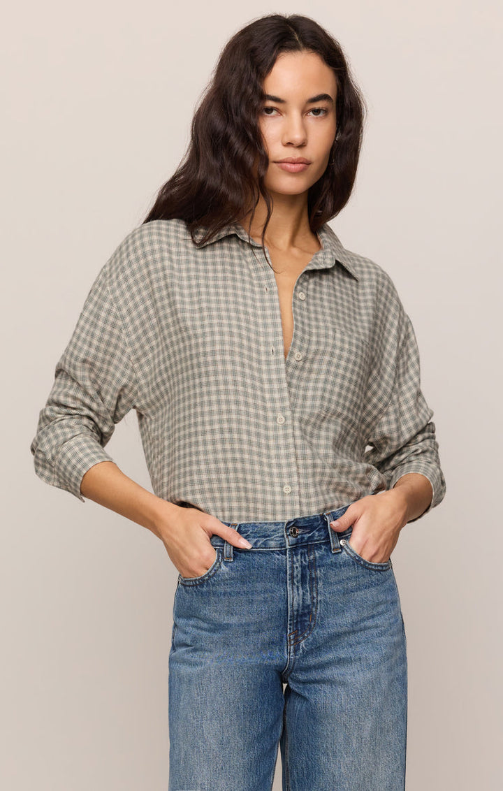 RIVER PLAID BUTTON UP