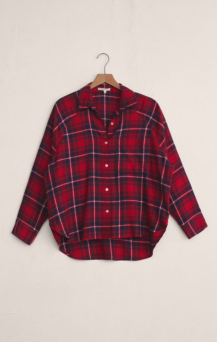 RIVER PLAID BUTTON UP