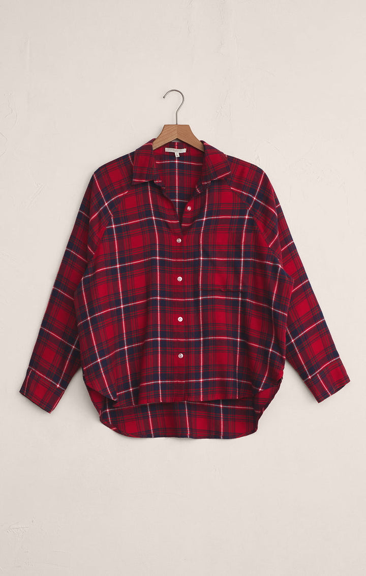RIVER PLAID BUTTON UP