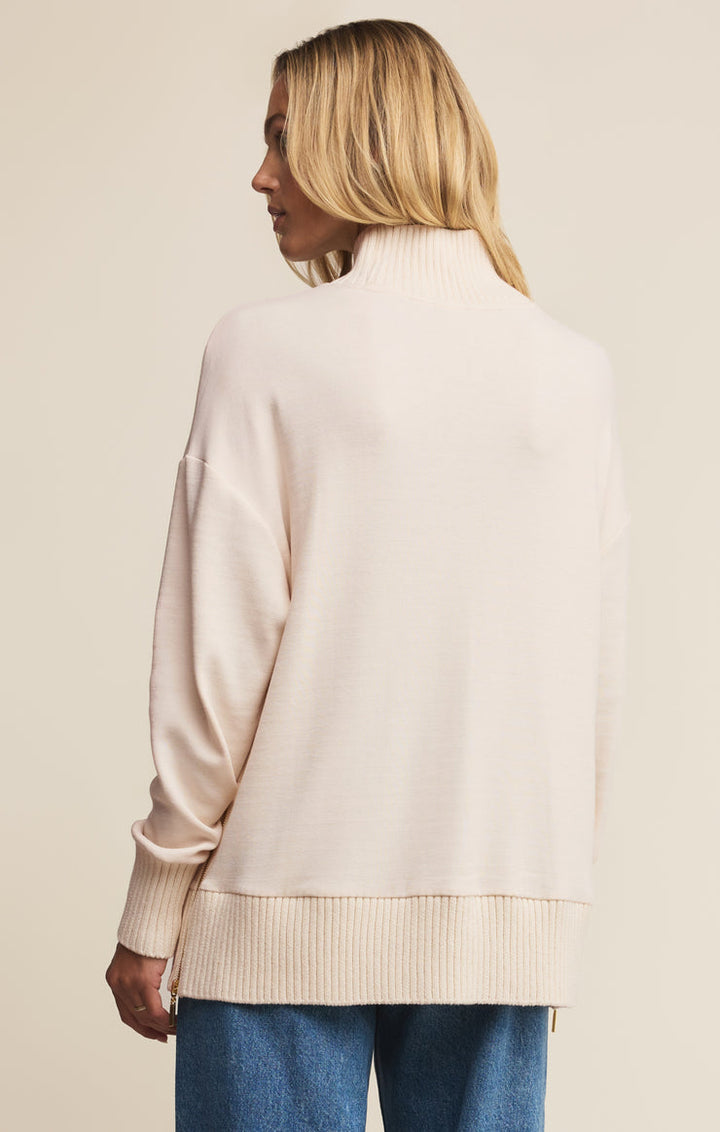 SABLE LUXE MOCK NECK TOP