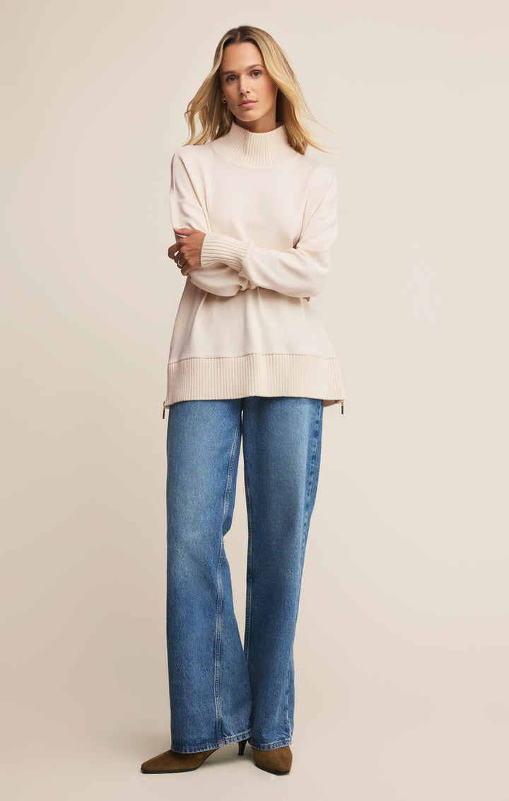 SABLE LUXE MOCK NECK TOP