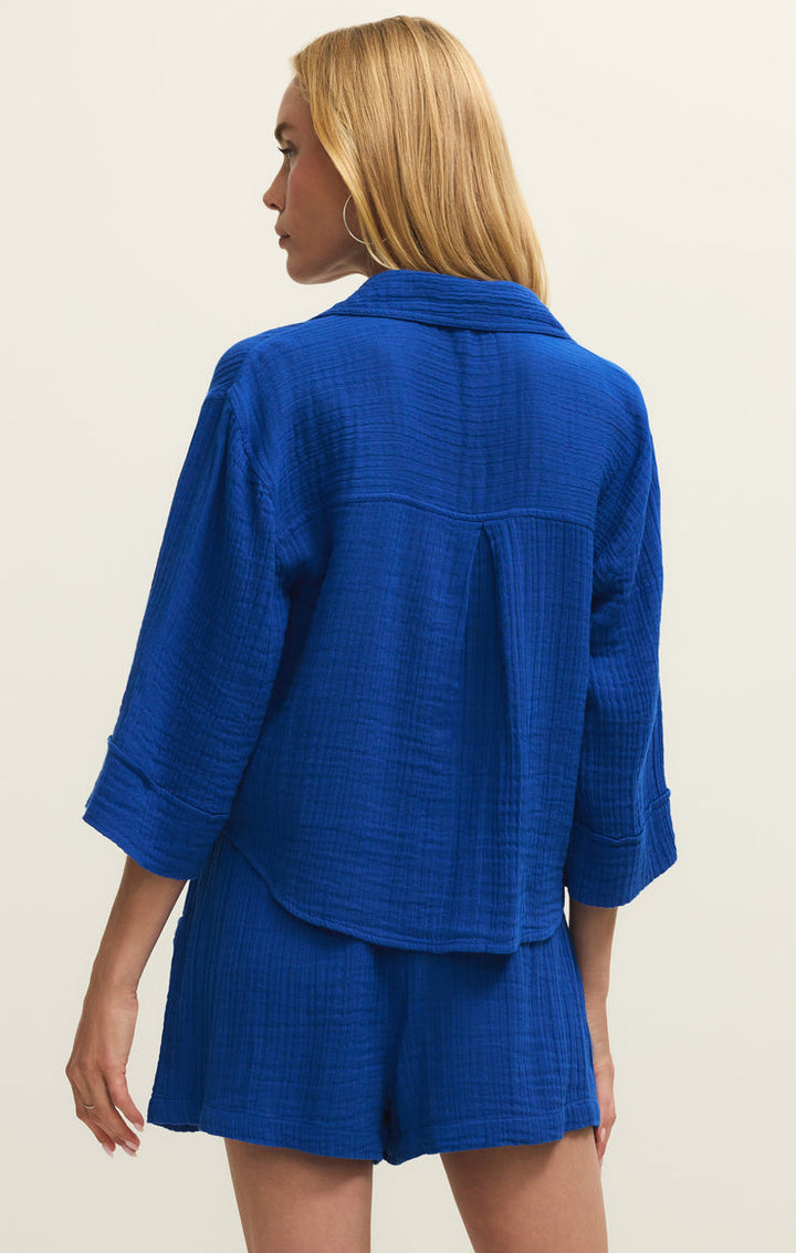 HELENA GAUZE BUTTON UP