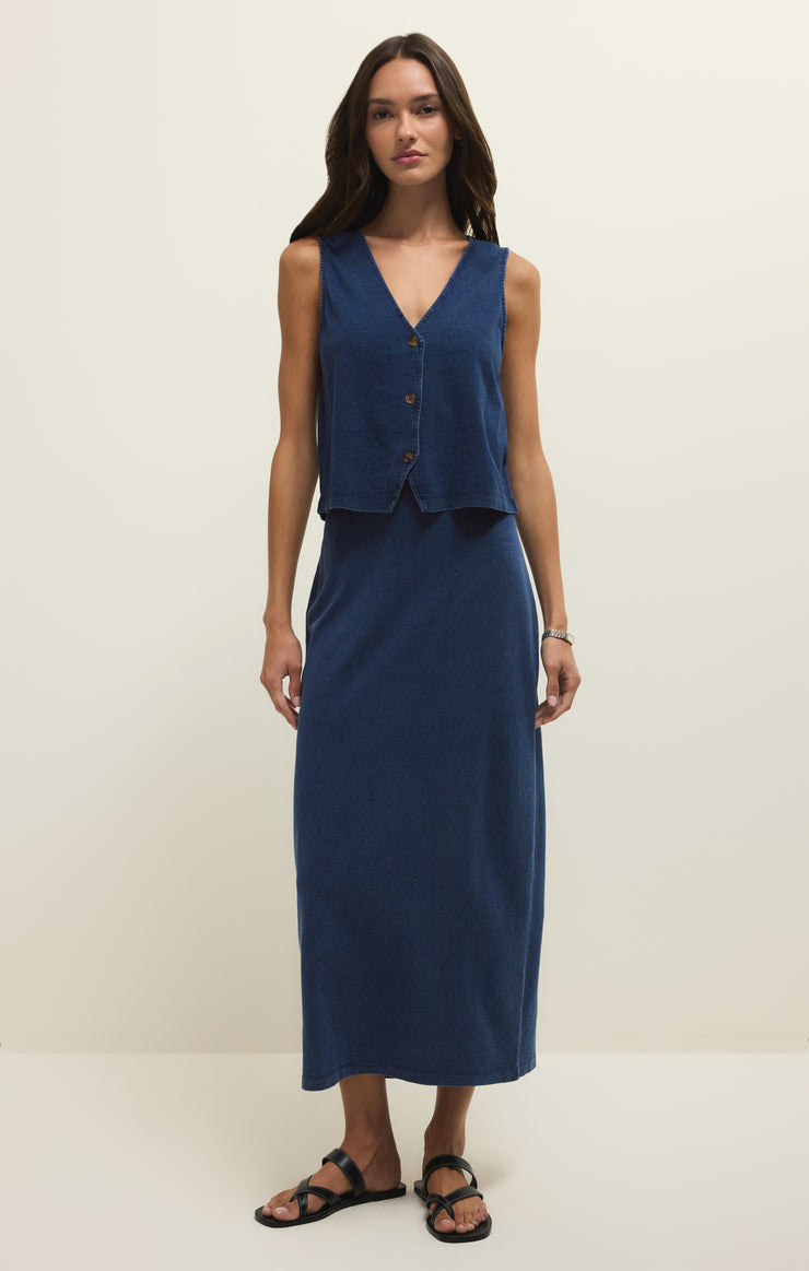 NOELLE JERSEY DENIM TANK