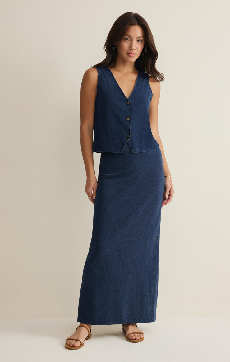 NOELLE JERSEY DENIM TANK