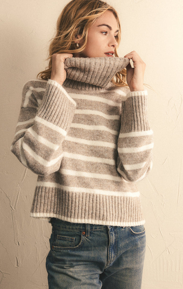 JOSEPHINE STRIPE TURTLENECK SWEATER