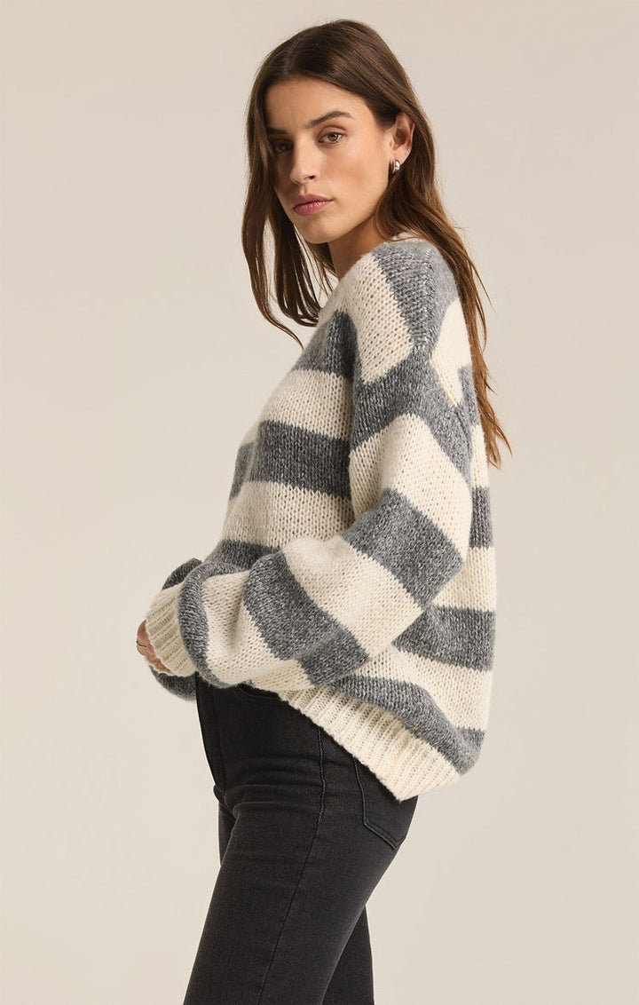 ANDERS STRIPE CREW NECK SWEATER