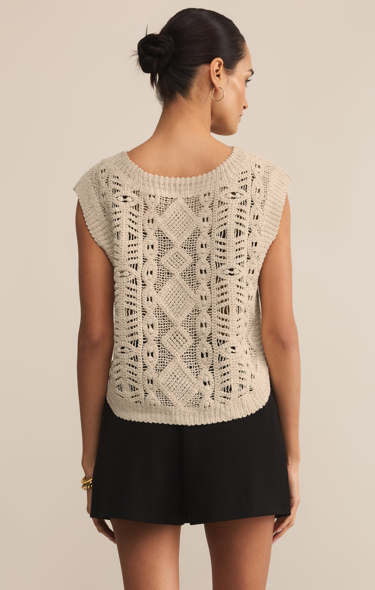 BAROQUE CROCHET SWEATER TOP