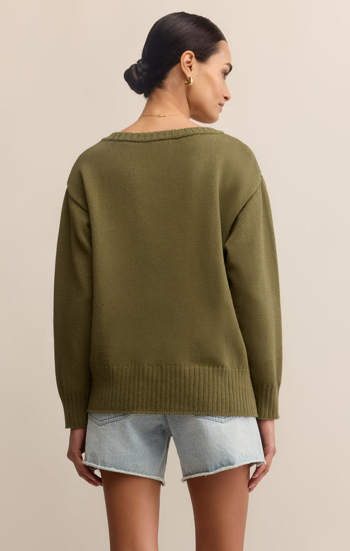 ALL AROUND V-NECK SWEATER