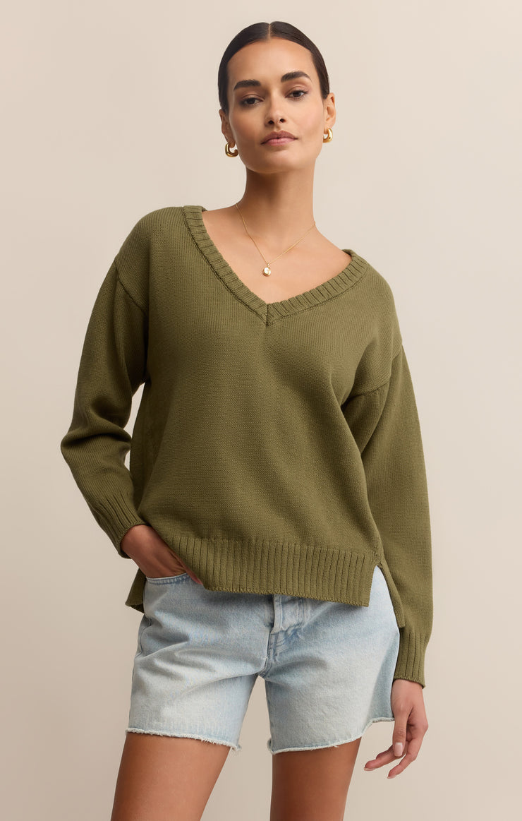 ALL AROUND V-NECK SWEATER