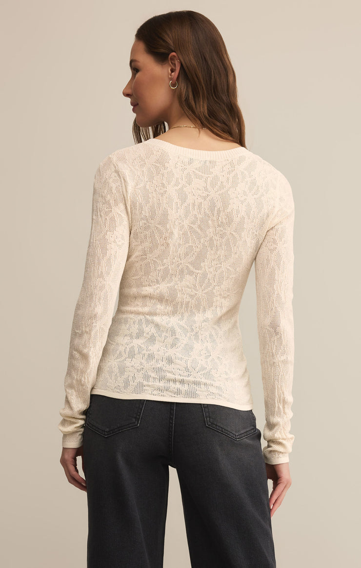 TIBI SCOOP MESH TOP