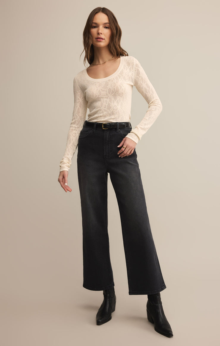 TIBI SCOOP MESH TOP