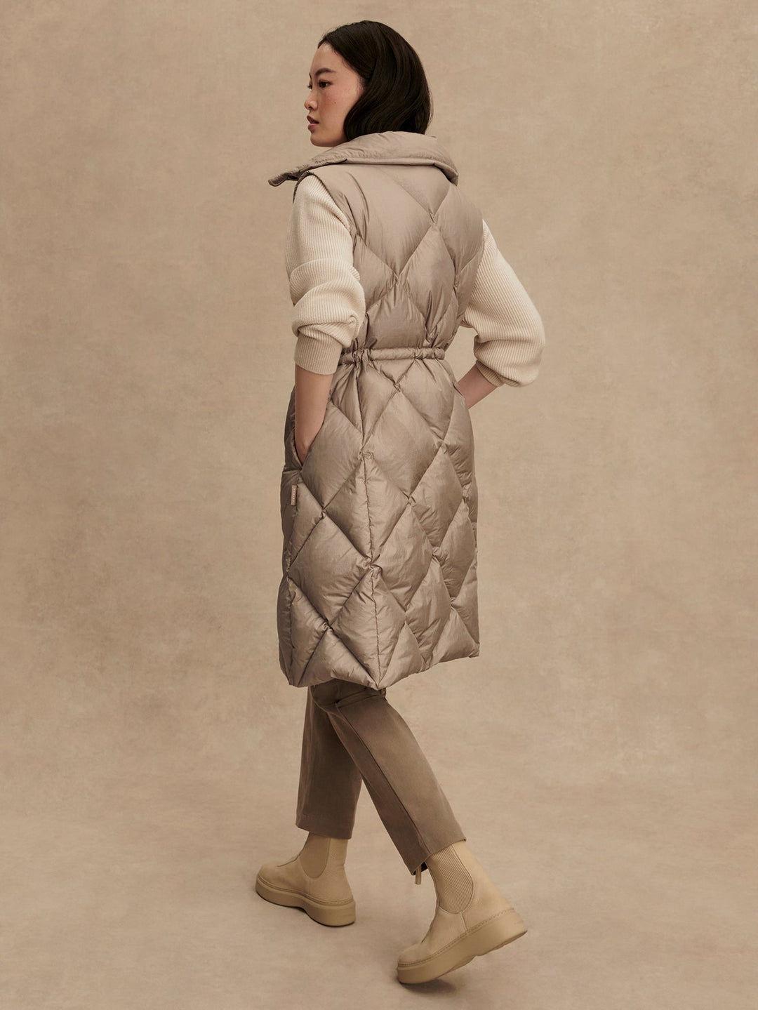 NAVINE LONG DOWN VEST JACKET