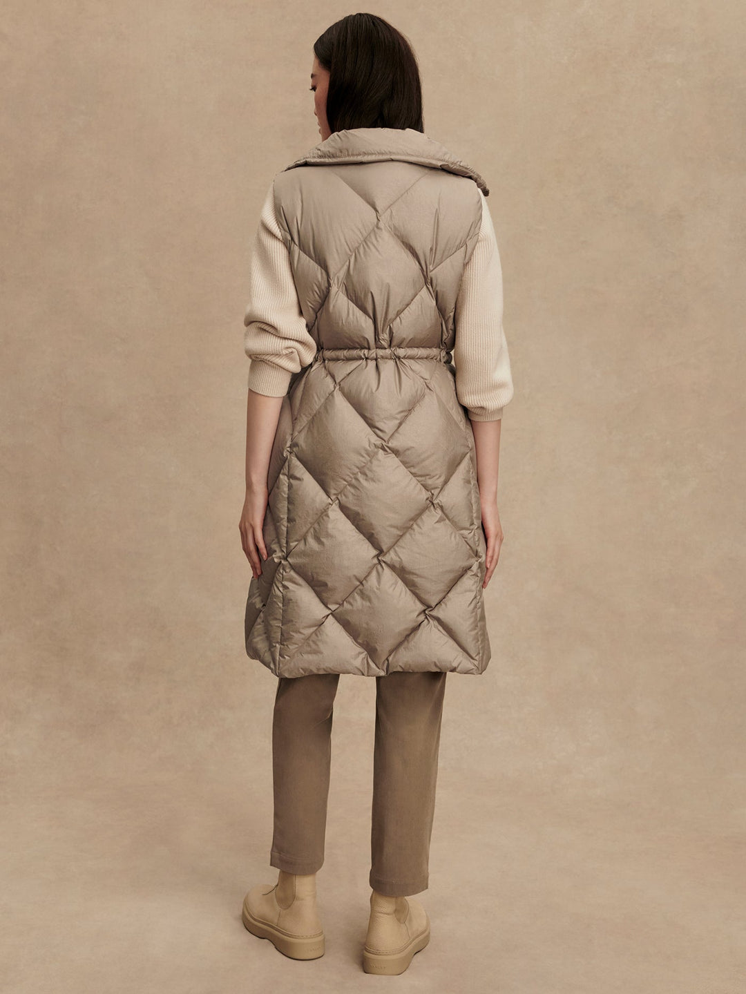 NAVINE LONG DOWN VEST JACKET