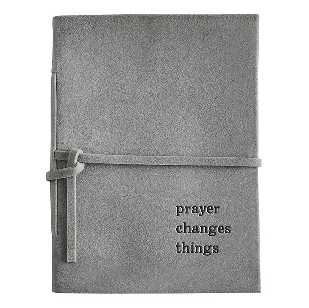 Face to Face Suede Journal - Prayer Changes Things