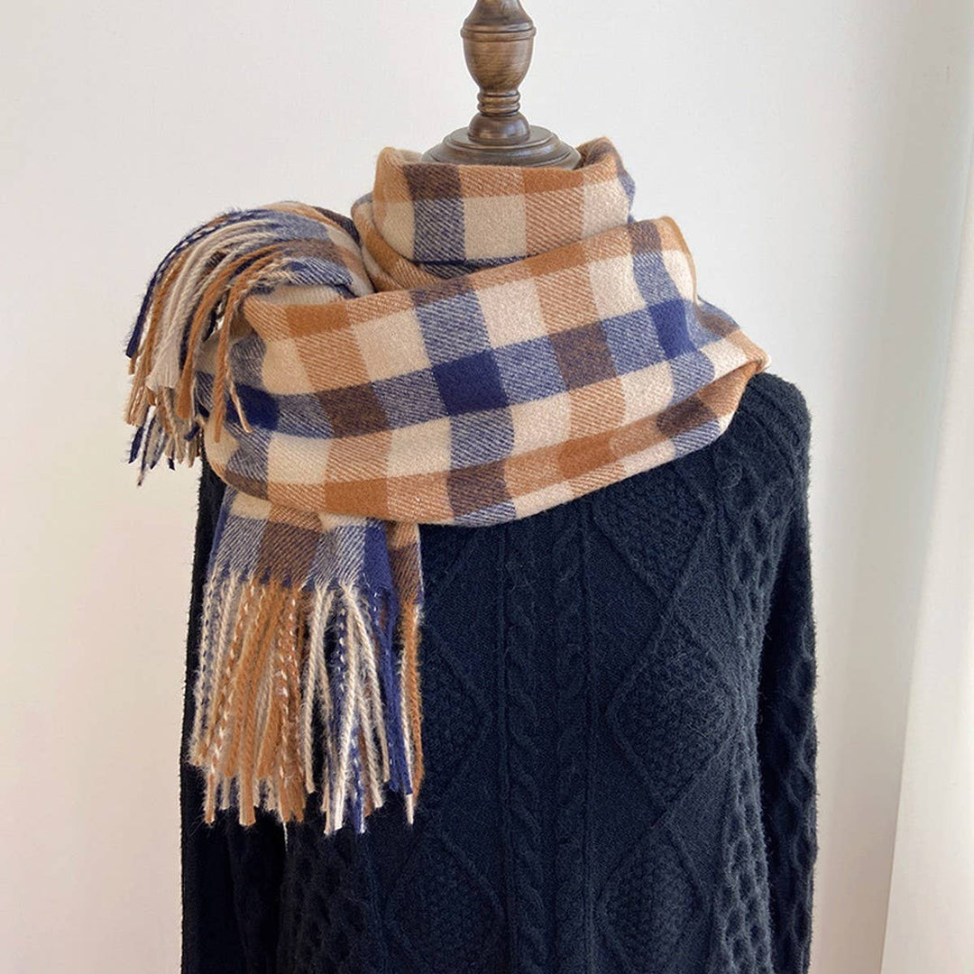 HIGHLAND CHECK FRINGE SCARF