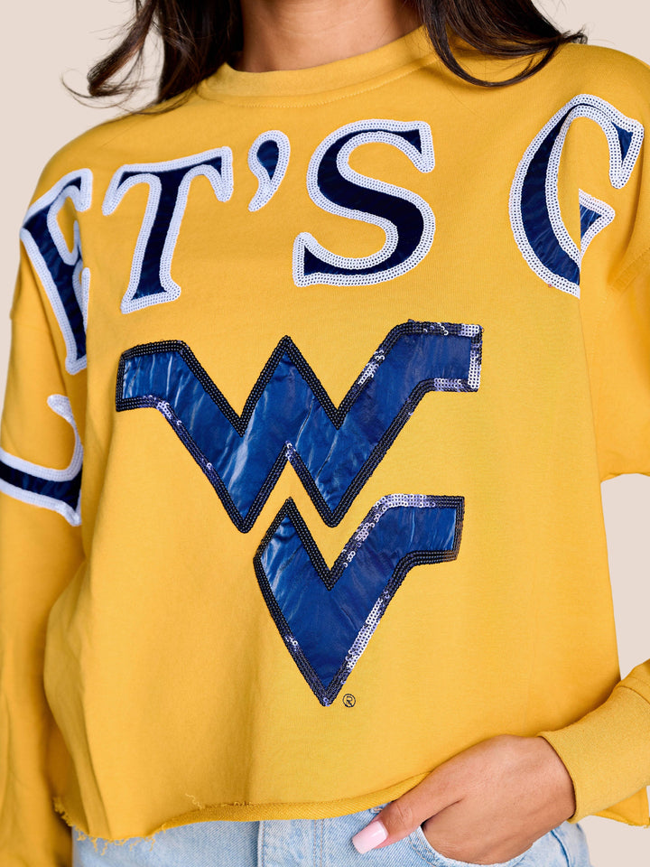 WV STADIUM SEQUIN CREWNECK