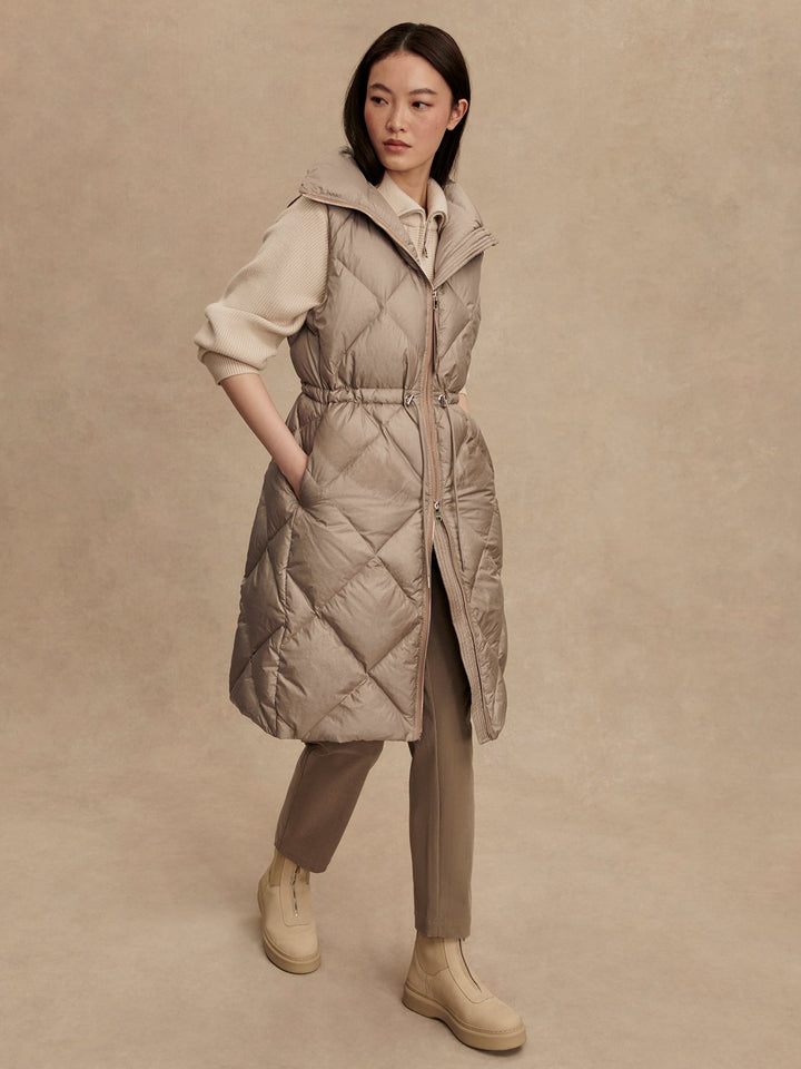 NAVINE LONG DOWN VEST JACKET
