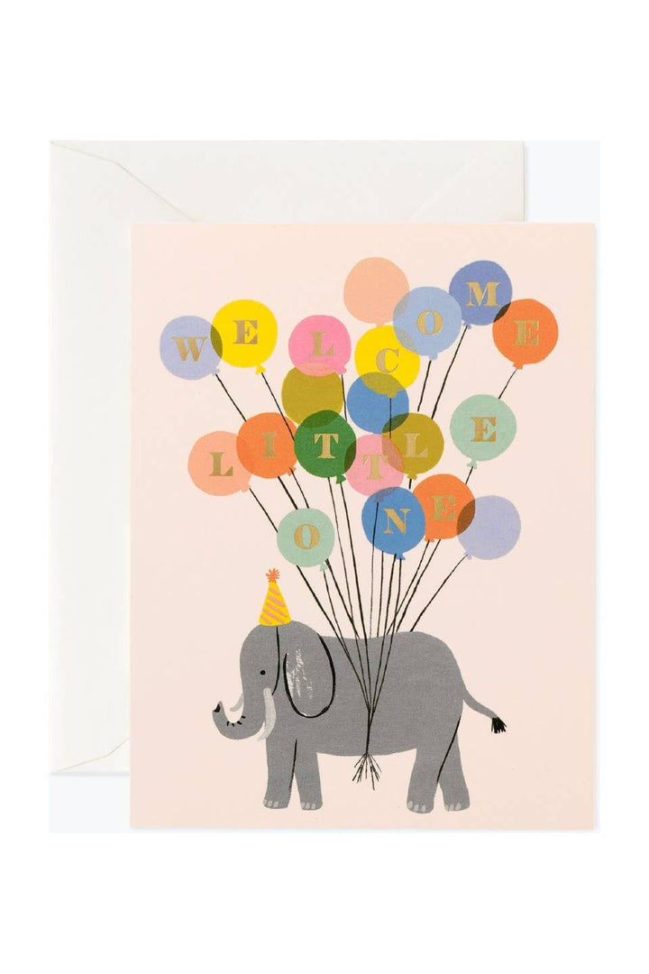 WELCOME ELEPHANT BABY CARD