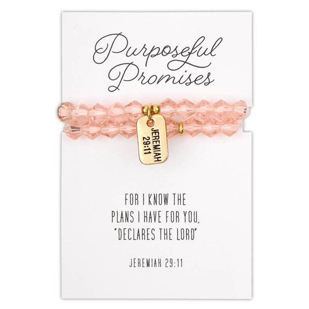 GLASS BEAD TAGGED BRACELET