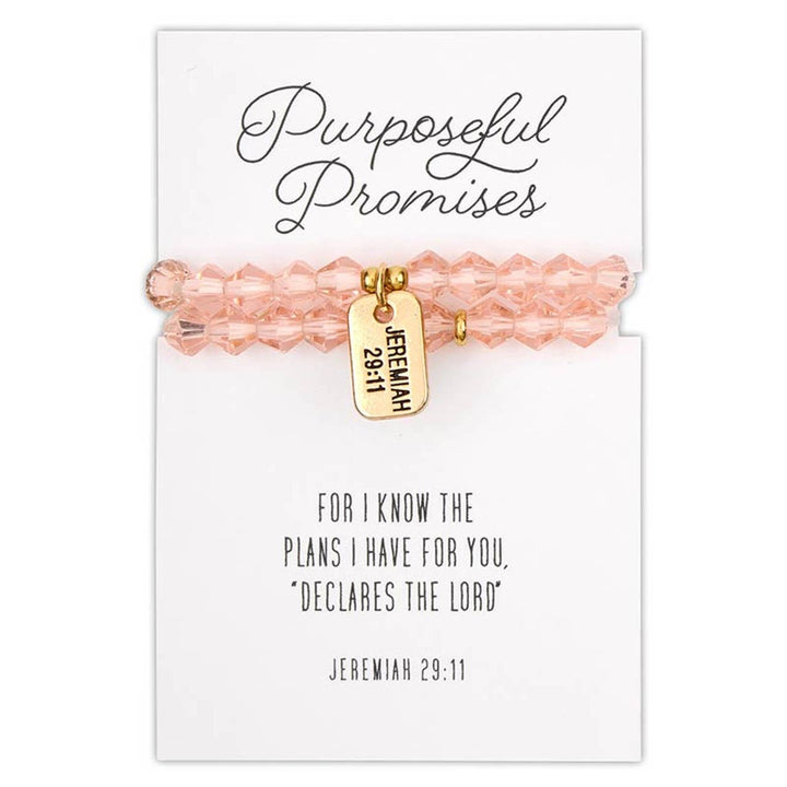 GLASS BEAD TAGGED BRACELET