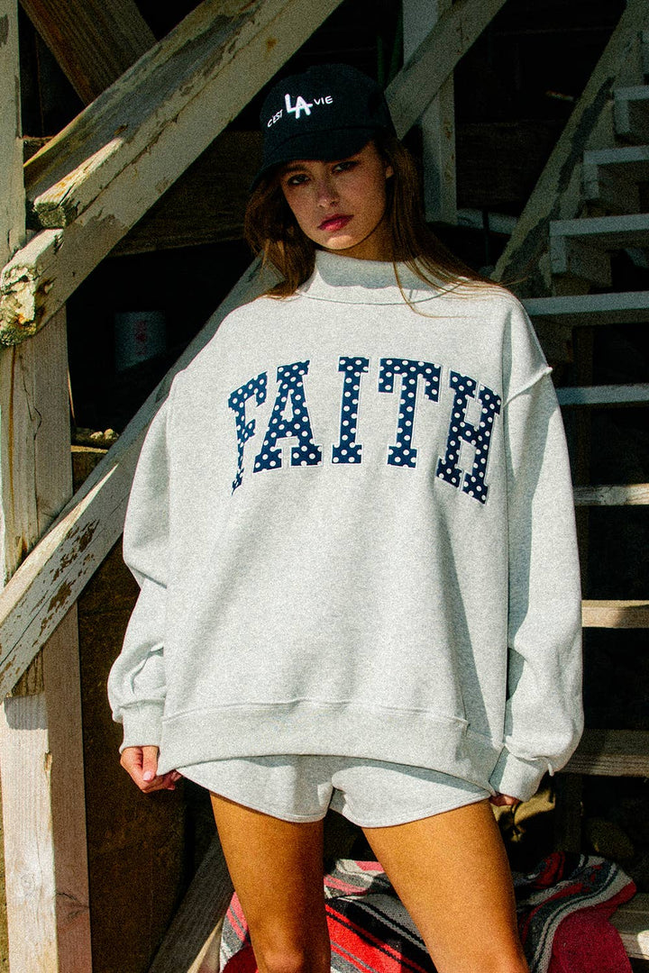 FAITH POLKA-DOT SWEATSHIRT