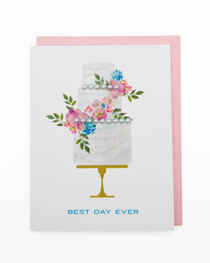 'Best Day Ever' Wedding Cake Greeting Card