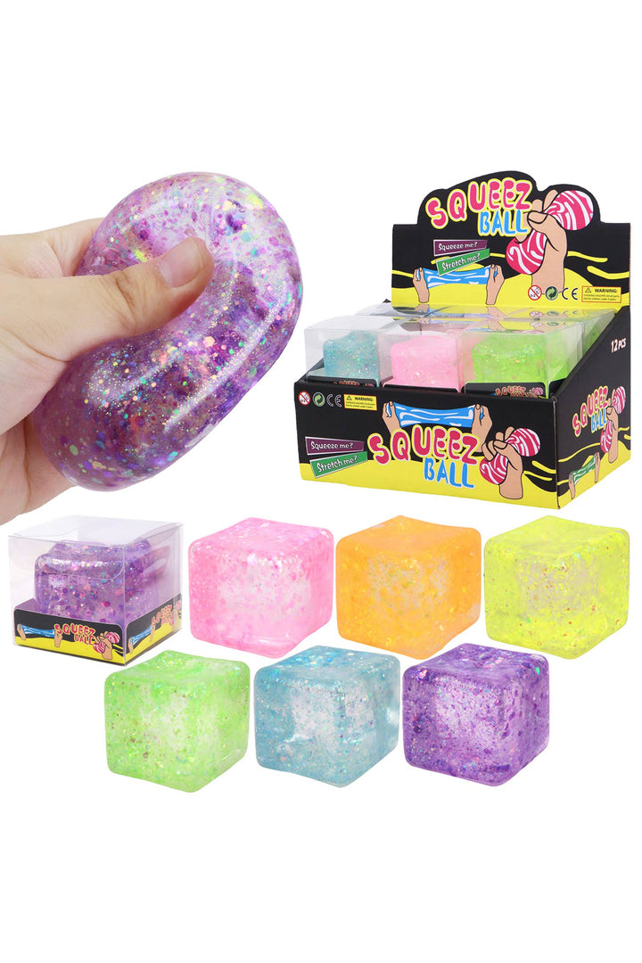 GLITTER CUBE SQUISHY
