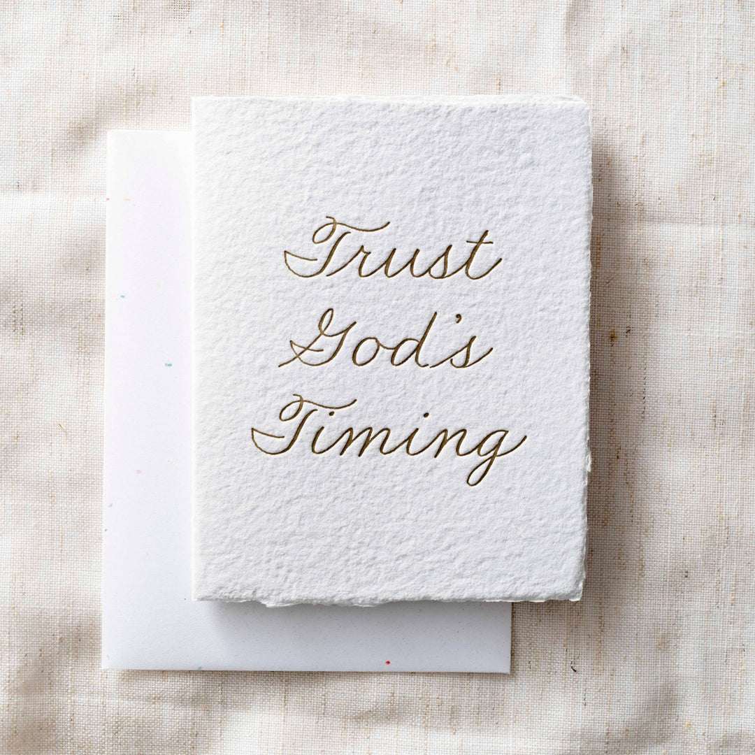 Trust God's Timing | Christian Religious Card