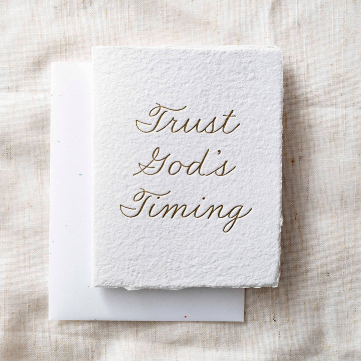 Trust God's Timing | Christian Religious Card