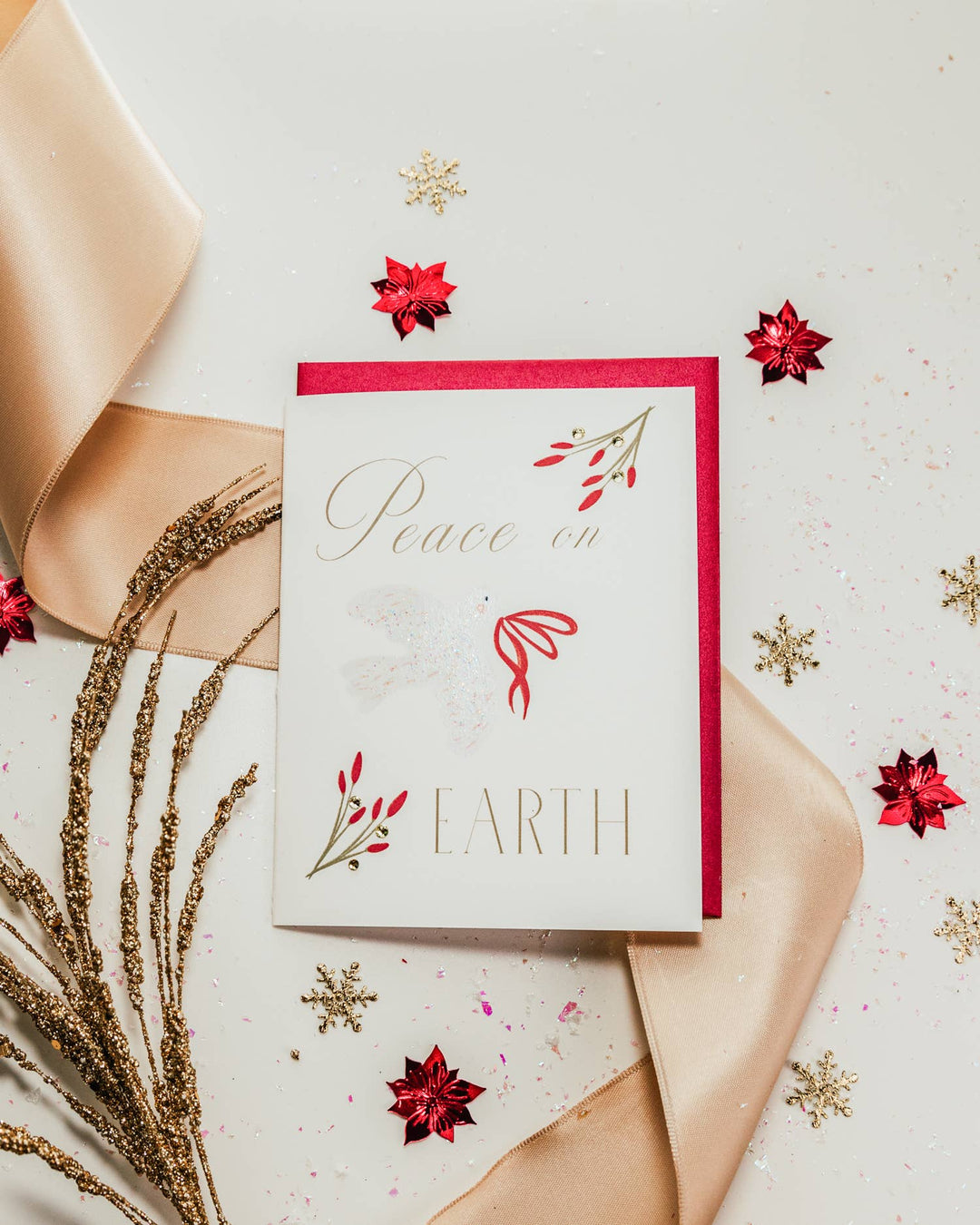 'Peace on Earth' Festive Christmas Greeting Card