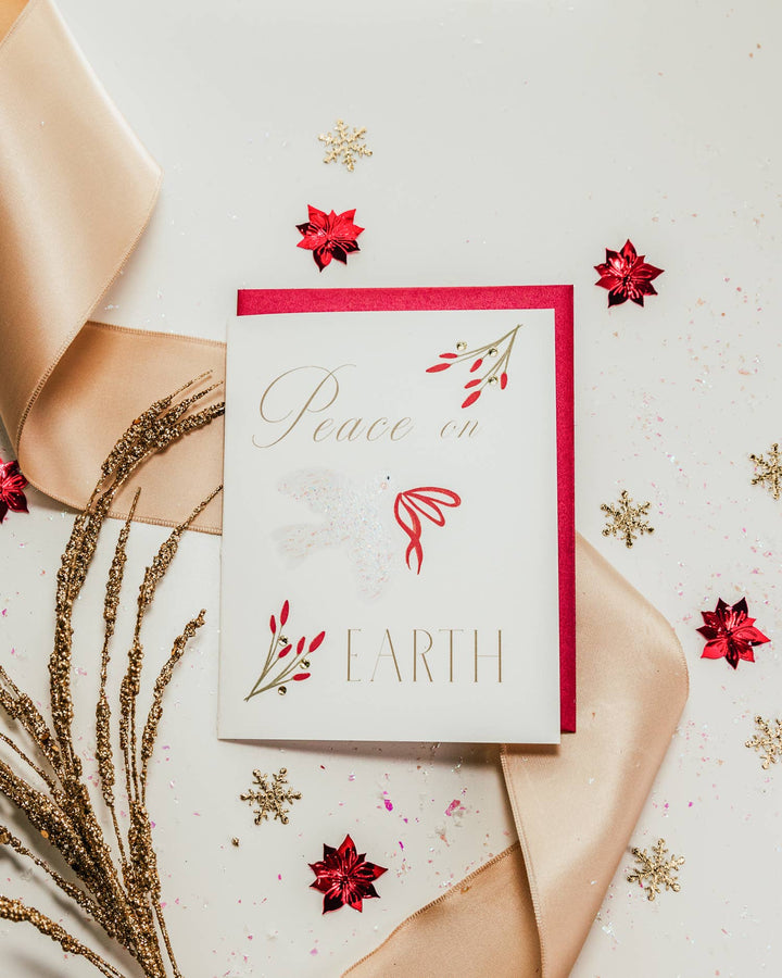 'Peace on Earth' Festive Christmas Greeting Card